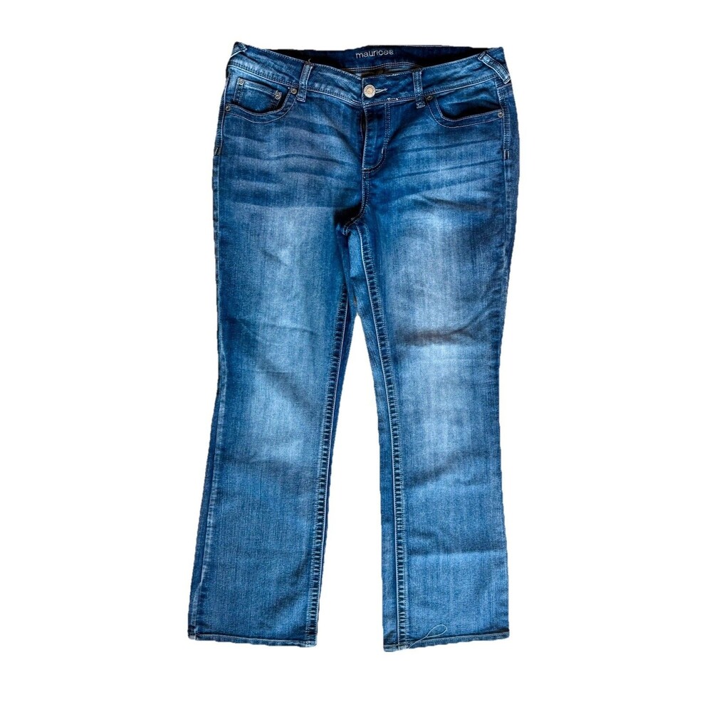 Maurices Women's Blue Regular Straight Jeans  Size 14